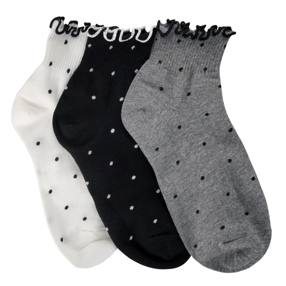 POLKA DOT FRILL SOCKS