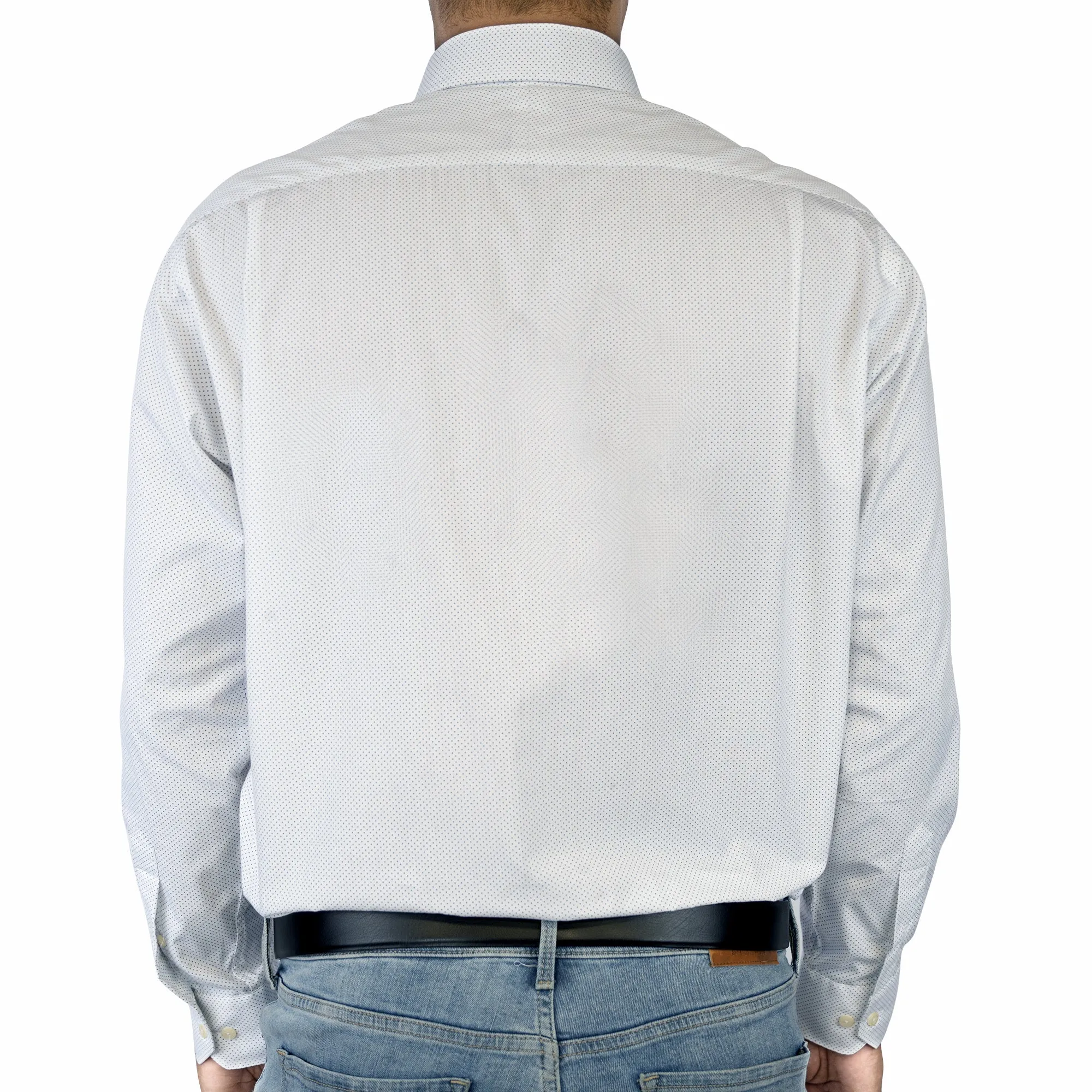 Premium spotted white formal shirt