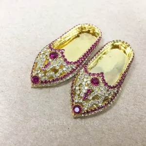 Purple Amethyst and Diamond Rhinestone - Deity Shoes - Large Sizes