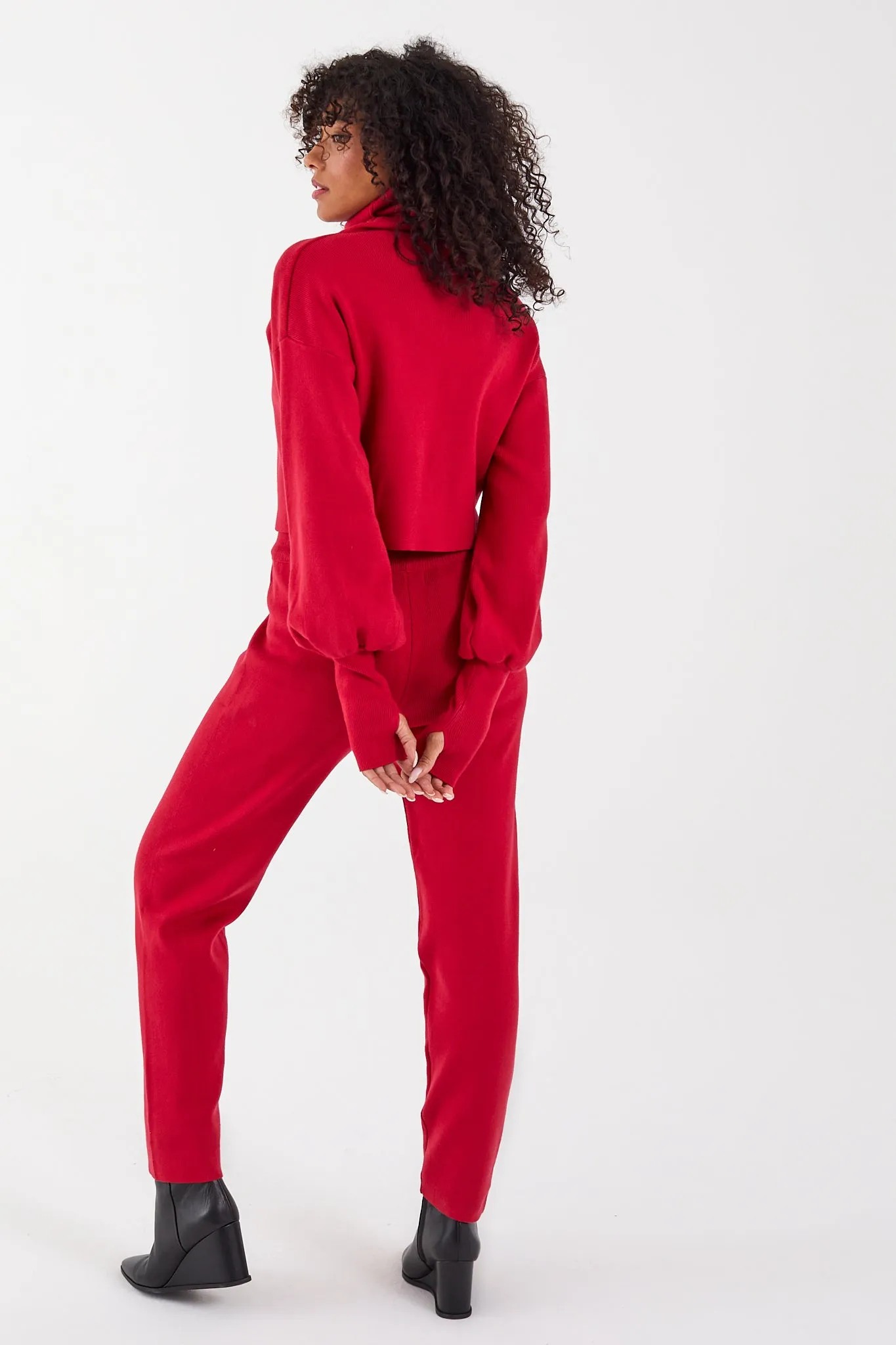 Red Lounge Pants Set