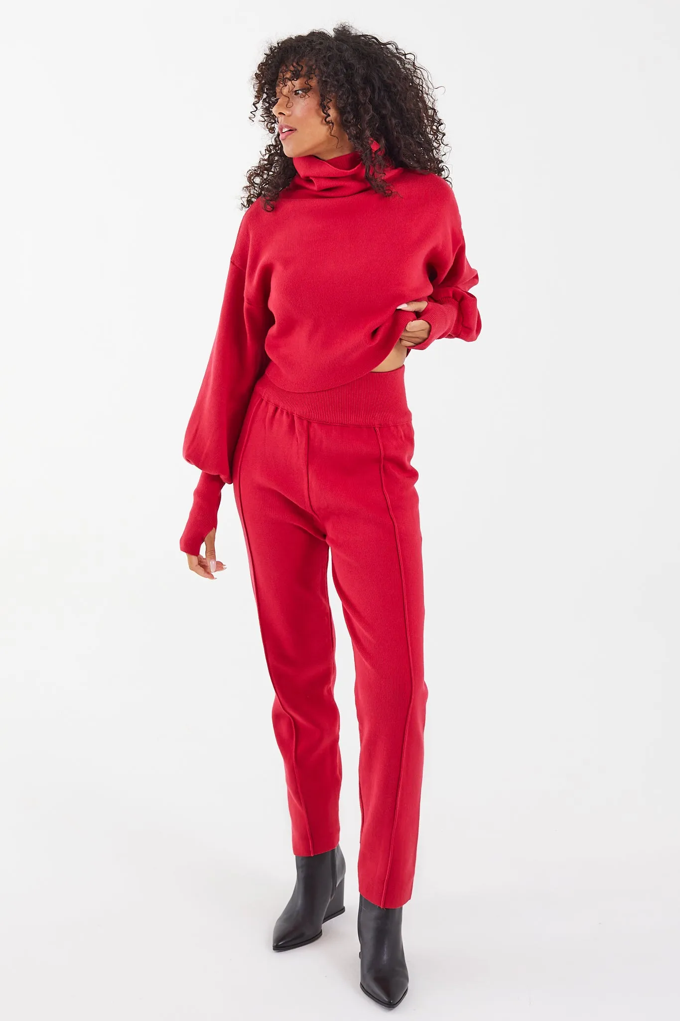 Red Lounge Pants Set