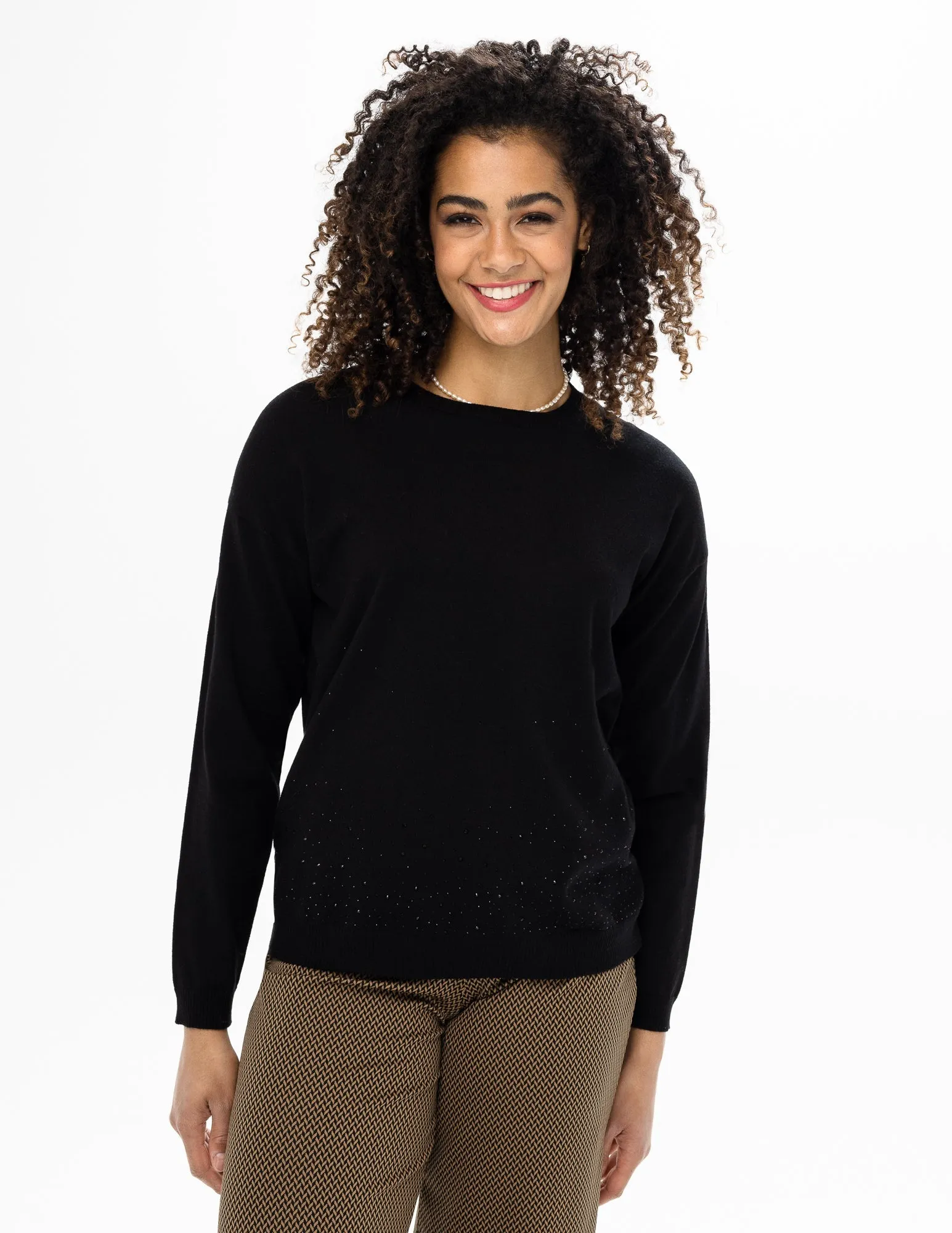 Renuar sweater 6871, sparkle crewneck