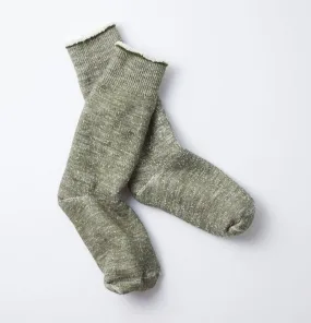 Rototo - Double Face Crew Socks - Army Green