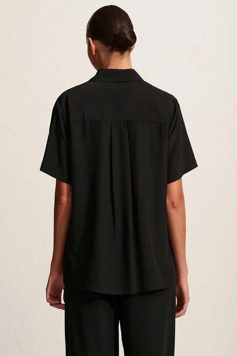 SHORT SLEEVE SHIRT-BLACK