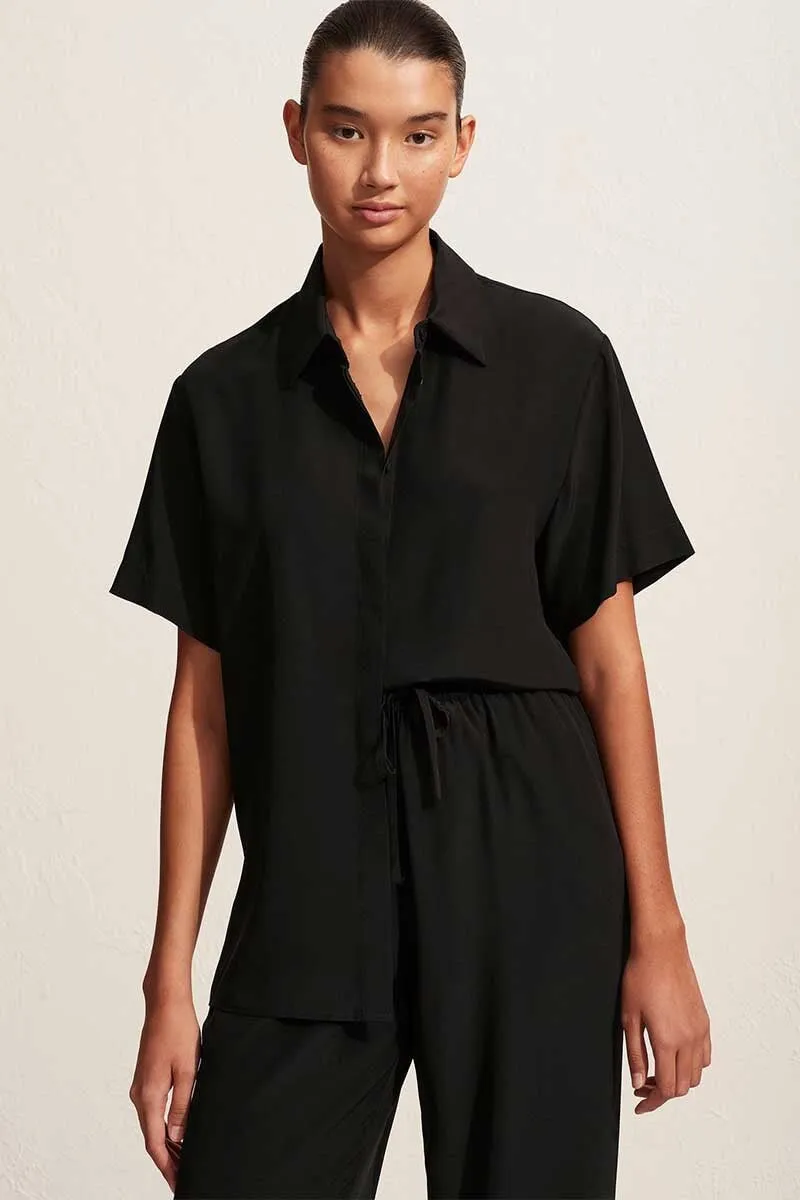 SHORT SLEEVE SHIRT-BLACK