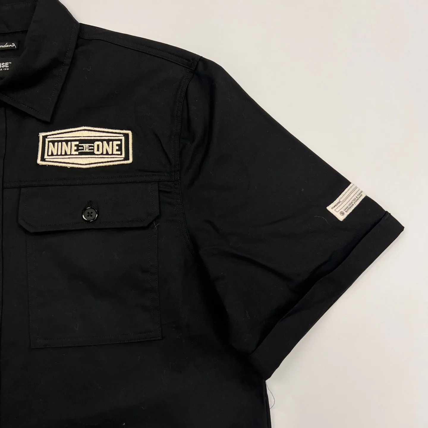 SMOKE RISE Graphic Embroidery Woven Shirts