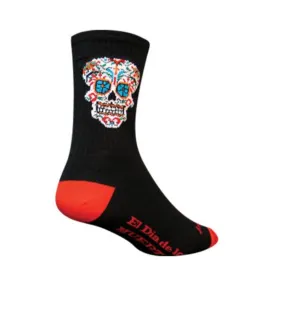 SockGuy El Dia de Muertos Cycling Socks Size S/M Made in USA