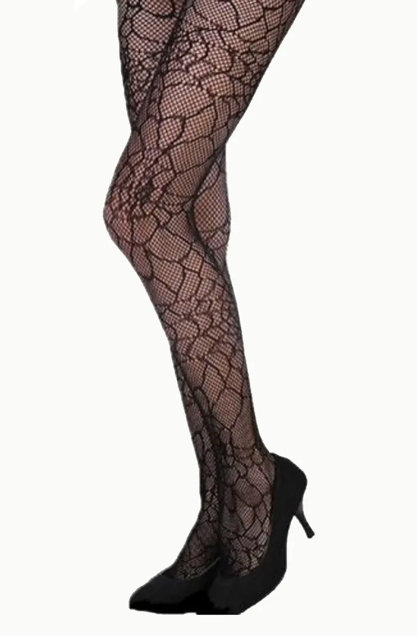 Spiderweb fishnet stockings