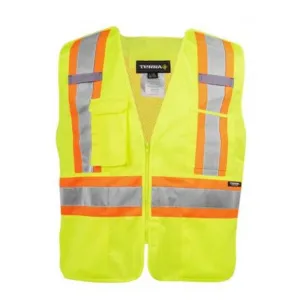 Terra Hi-Vis 5 Point Tear Away Vest with Zipper - Yellow 116585YL