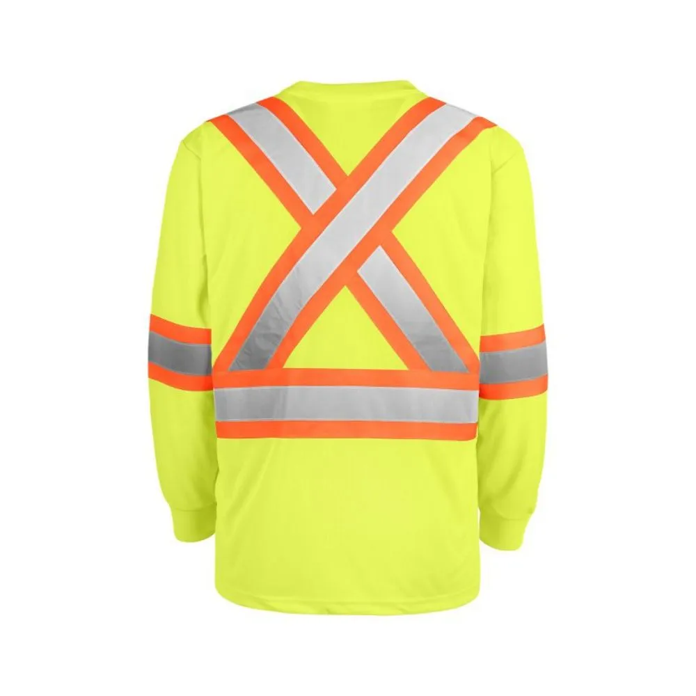 Terra Hi Vis Long Sleeve Work Shirt 116525yl - Yellow