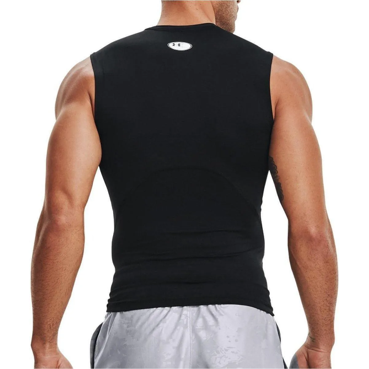 Under Armour HeatGear Armour Mens Sleeveless Compression Top - Black