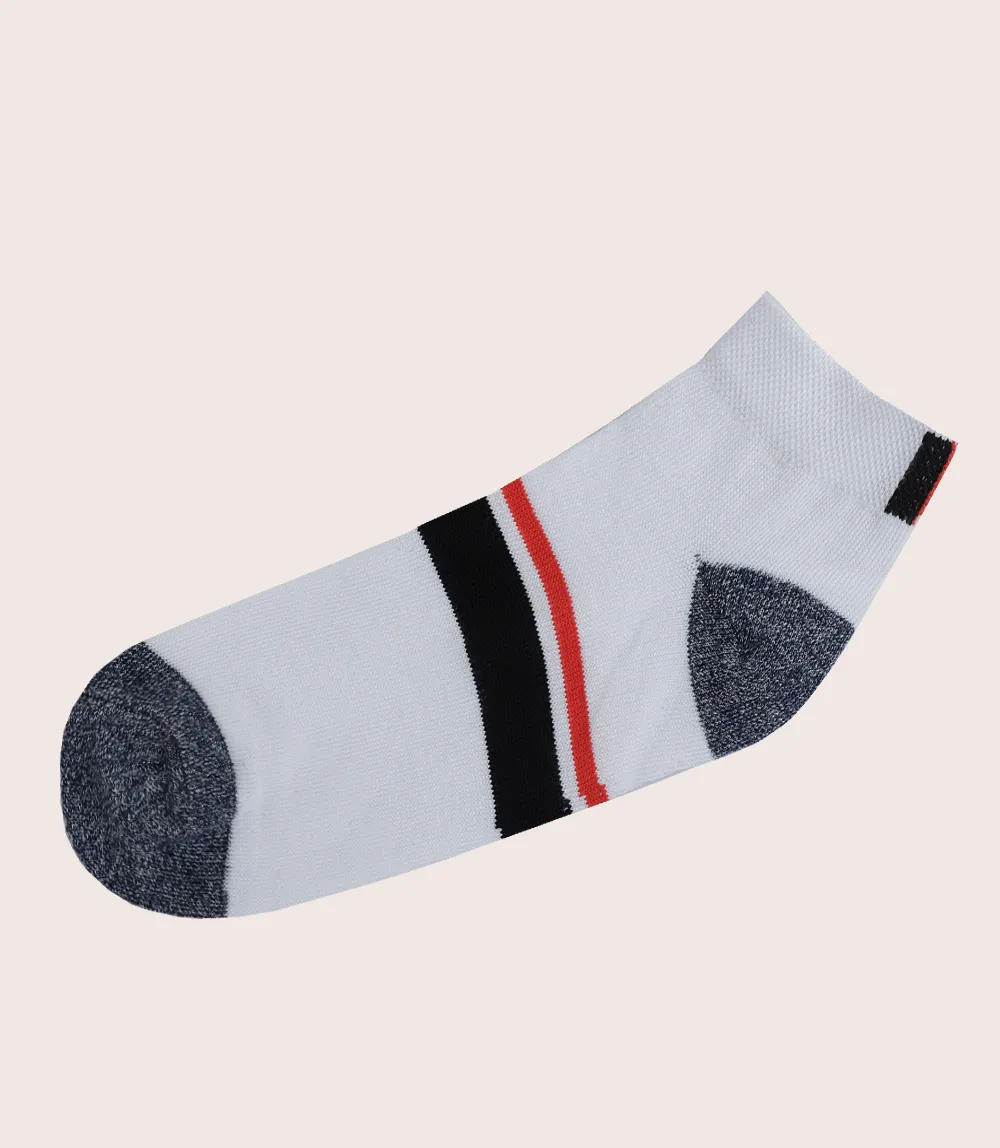 WA1005-WHITE-BLUE-Ankle Socks For Men