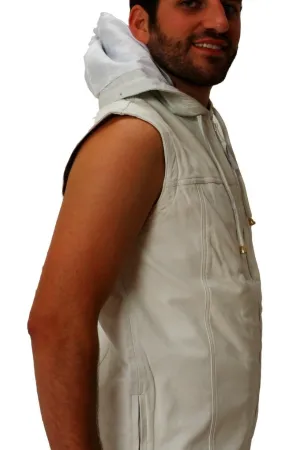 White Leather Vest Mens