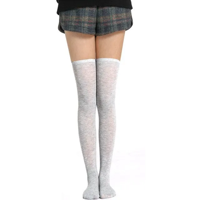 Woman Popular High Socks Long Striped Stockings Sexy Women Thigh High Socks