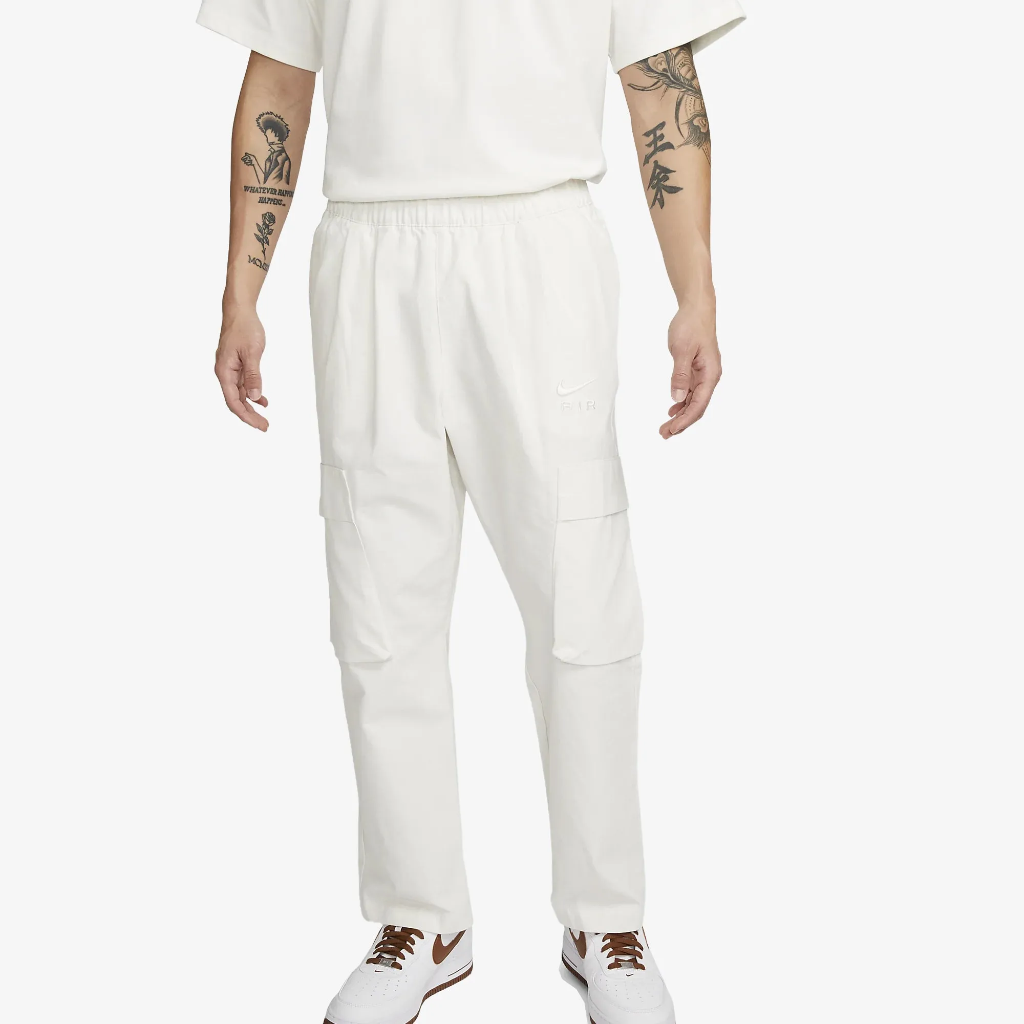 WOVEN CARGO PANTS 'WHITE/SAIL'