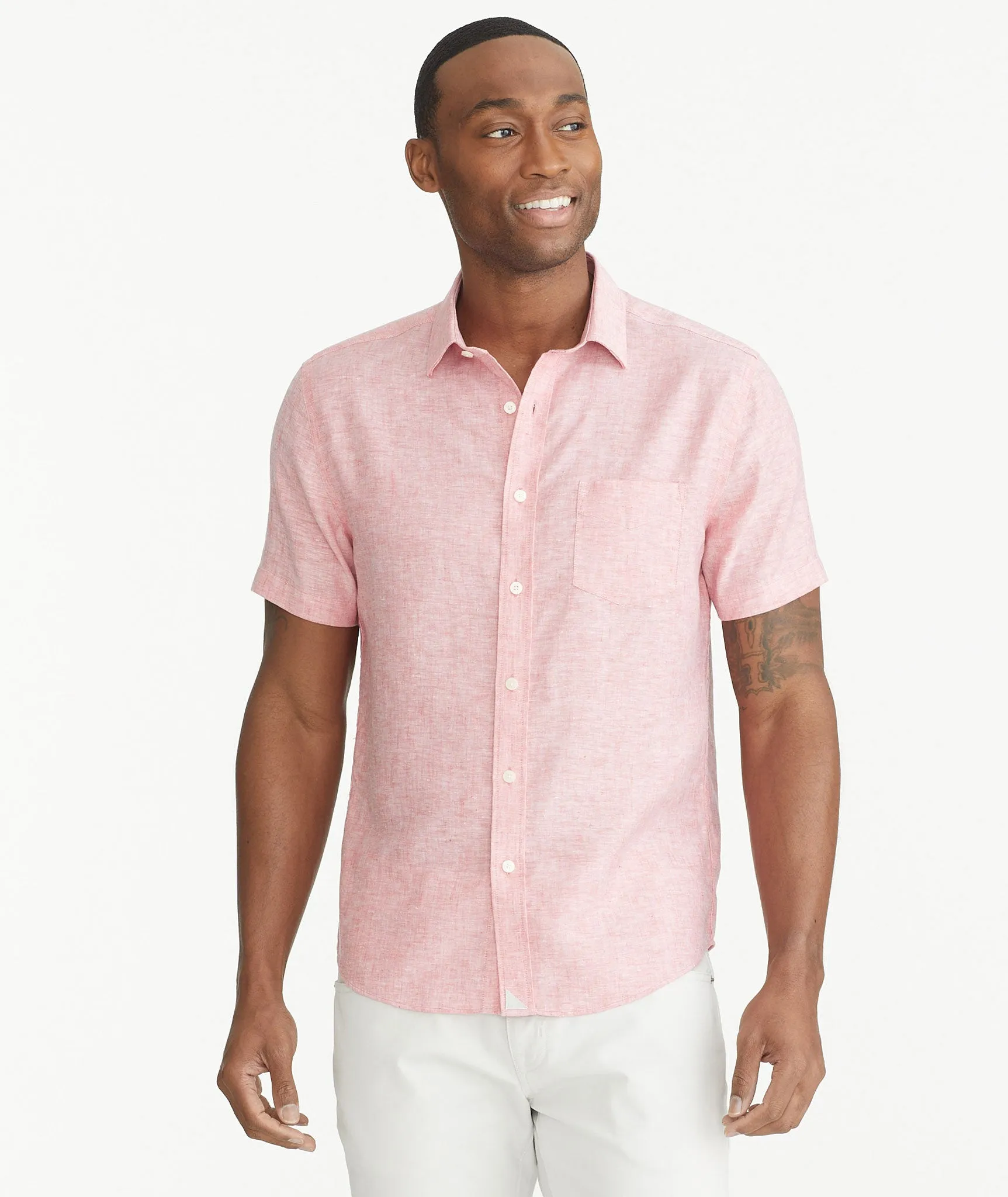 Wrinkle-Resistant Linen Short-Sleeve Cameron Shirt