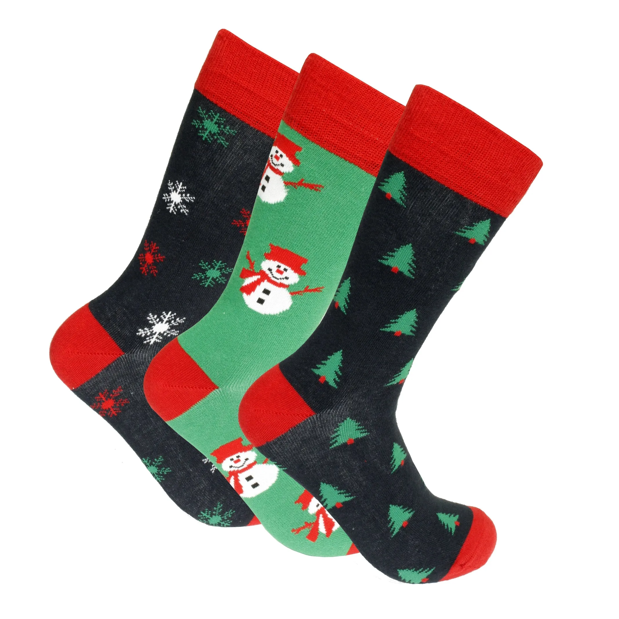 Xact Mens Christmas Xmas Socks Gift Box - UK 7-11 (3-Pack)