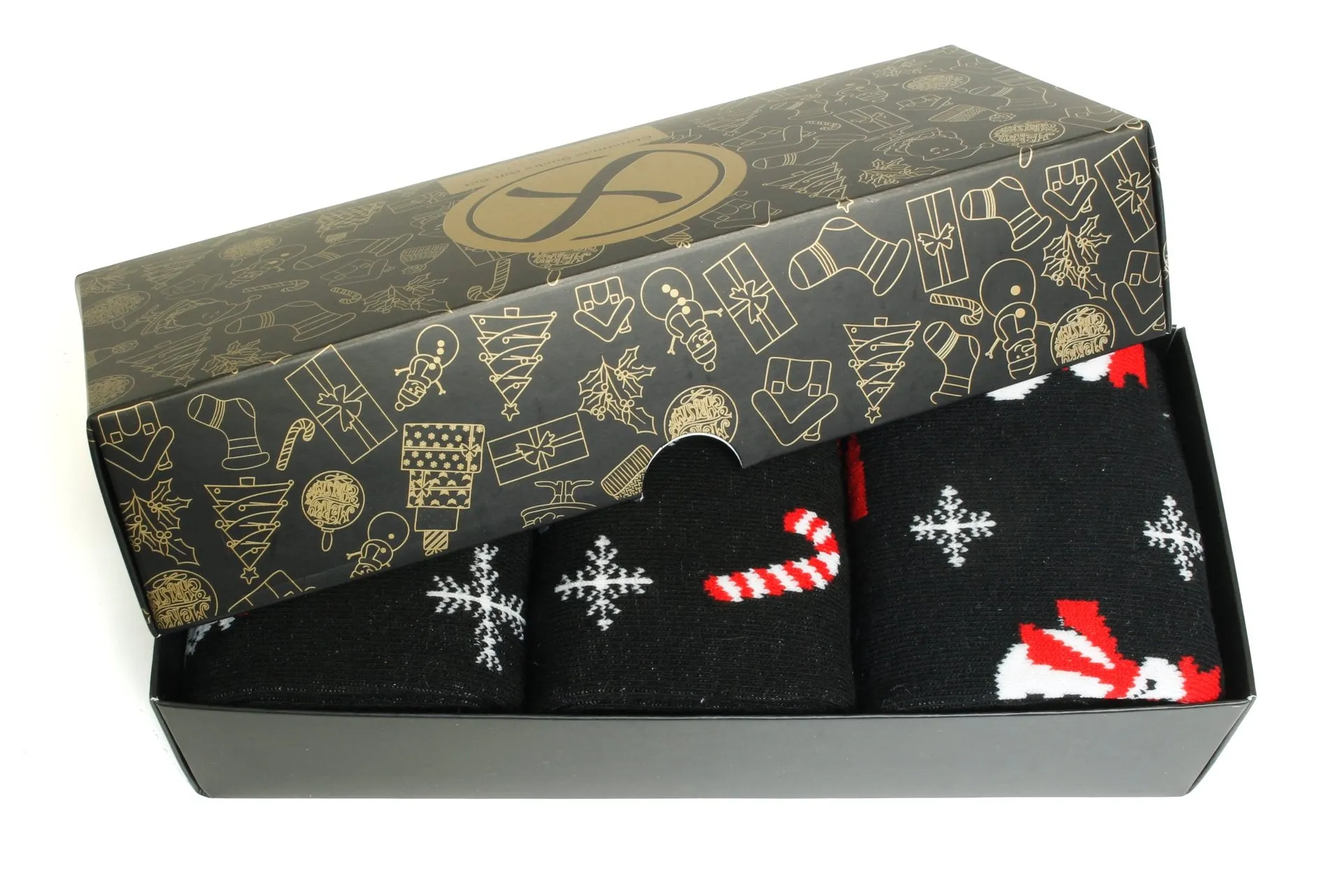 Xact Mens Christmas Xmas Socks Gift Box - UK 7-11 (3-Pack)