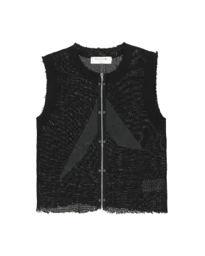 ZIP-UP LOGO MESH VEST